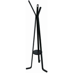 Attaccapanni a stelo legno nero 3 braccia cm 50h170
