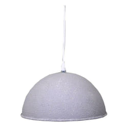 Vacchetti - Lampadario metallo vintage bianco/grigio con attacco cmø26h19