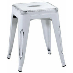 Sgabello sgabelli ferro metallo sbiancate bianco antico schabby antichizzato vintage