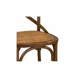 Sedia legno cross marrone chiaro sedutaintreccio cm 51x55h46,5/89 - Vista aggiuntiva 4