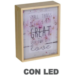 Lampada led scritte cm 20x8h26