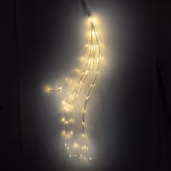 Luce rami 144 led bianco caldo cm40xh120x2 al.fissa filo bianco uso esterno Caratteristiche: Materiale:PLASTICA Cavo Bianco - ...