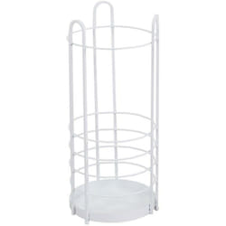 Vacchetti - Portaombrelli metallo bianco tondo cmø26xh60x26