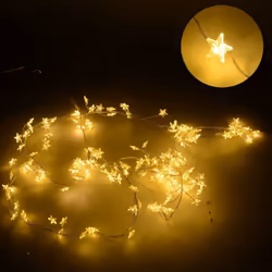 Luce filo 160 micro led stella bianco caldo cm230alimentazione fissa uso esterno Caratteristiche: Materiale:PLASTICA Ip 44 Tr ...