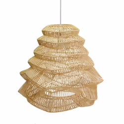 Lampadario rattan naturale con attacco cmø55,5h48 - Vista aggiuntiva 2