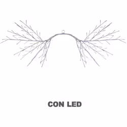 Luce ramo 144 led bianco caldo cm130x80alimentazione fissa uso esterno Caratteristiche: Materiale:PLASTICA Cavo - Ip44Gs Tras ...