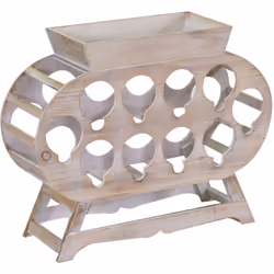 Portabottiglie legno 10 posti cm59x19h48 Caratteristiche: Materiale:LEGNO