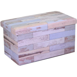 Vacchetti - Baule ecopelle azzurro rettangolare cm 76x40h41