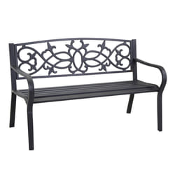 Panchina metallo pavia antracite cm 124x57h78