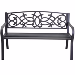Panchina metallo pavia antracite cm 124x57h78 - Vista aggiuntiva 2
