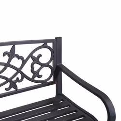 Panchina metallo pavia antracite cm 124x57h78 - Vista aggiuntiva 3