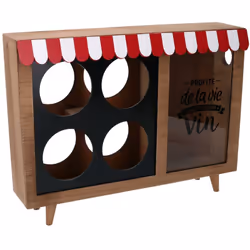 Portabottiglie legno 4 posti con portatappi bistrot rettangolare cm38x25h8 Caratteristiche: Dimensioni: Larghezza= 38 cm Prof ...