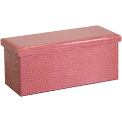 Baule ecopelle rosso rettangolare cm76x40x41