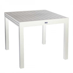 Tavolo alluminio sullivan allungabile bianco cm 90/180x90h73