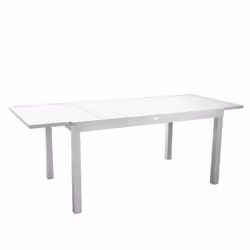 Tavolo alluminio sullivan allungabile bianco cm 90/180x90h73 - Vista aggiuntiva 4