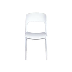 Sedia Da Giardino In Polipropilene Bianco Risto 47X52X H83 Cm