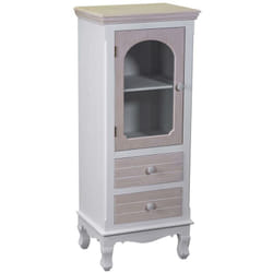 Vacchetti - Mobiletto norimberga vetrina 1 anta vetro + 2 cassetti piccoli cm 40x30h100