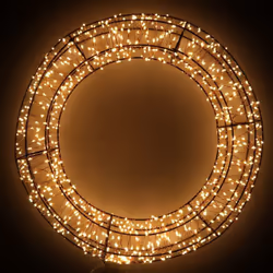 Ghirlanda 900 led metallo luce bianco caldo cm ø38h6,5 Caratteristiche: Materiale:METALLO Ghirlanda Led Composta Da 900 Minil ...