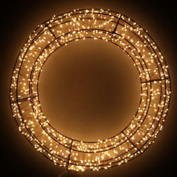 Vacchetti - Ghirlanda 900 led metallo luce bianco caldo cm ø38h6,5