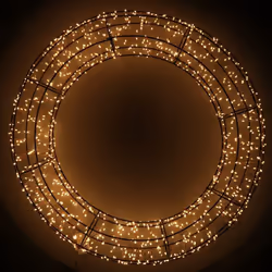 Ghirlanda 1200 led metallo luce bianco caldo cm ø58h10 Caratteristiche: Materiale:METALLO Ghirlanda Led Composta Da 1200 Mini ...