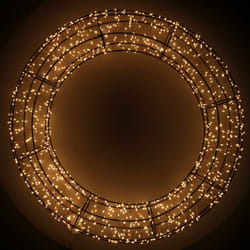 Vacchetti - Ghirlanda 1200 led metallo luce bianco caldo cm ø58h10