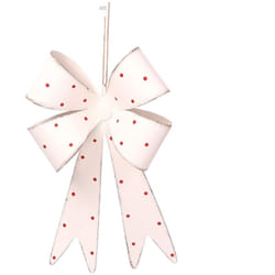 Vacchetti - Fiocco bianco metallo albero di natale decorazione addobbo