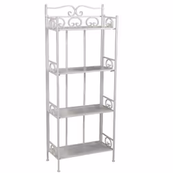 Scaffale metallo new jessica 4 piani bianco brush cm47x23,5h120 Caratteristiche: Materiale:METALLO Colore:BIANCO