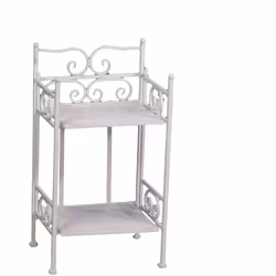 Scaffale metallo new jessica stretto 2 piani bianco brush cm25x23h48 Caratteristiche: Materiale:METALLO Colore:BIANCO