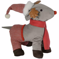 Fermaporta tessuto renna con cappello grigio cm28x15h35 Caratteristiche: Materiale:TESSUTO Colore:GRIGIO Deer Doorstop