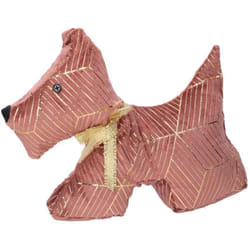 Fermaporta tessuto cane rosa cm35x5h26