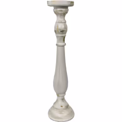 Portacandele candelabro legno bianco cmø11,5h47 Caratteristiche: Materiale:LEGNO Colore:BIANCO Wooden Candle Holder