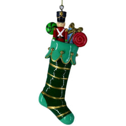 Vacchetti - Calza natalizia befana in resina decorazione albero da appendere