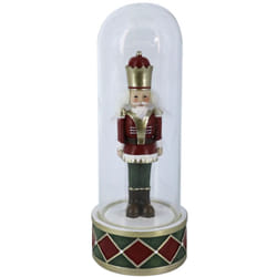 Vacchetti - Soldatino schiaccianoci rosso natale campana vetro decorazione