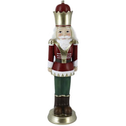 Vacchetti - Soldatino schiaccianoci natale in resina rosso decorazione natalizia