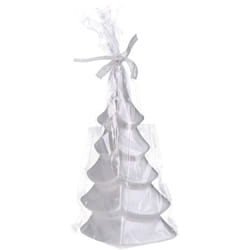 Vacchetti - Candela albero natale paraffina argento regalo decorazione addobbo