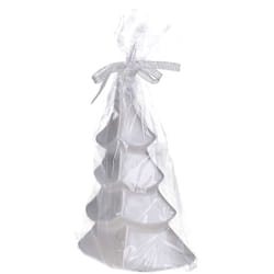 Vacchetti - Candela albero natale paraffina argento regalo decorazione addobbo