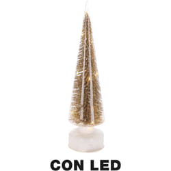 Albero di natale oro con led in vetro h 35 da tavolo decorazione