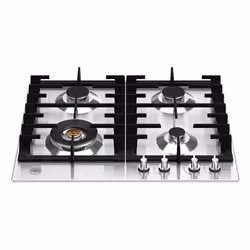 Bertazzoni P604LMODX, Nero, Acciaio inox, Da incasso, 60 cm, Gas, Acciaio inox, 4 Fornello(i)