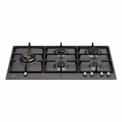 Bertazzoni P905LHERNE, Nero, Da incasso, 90 cm, Gas, 5 Fornello(i), 5 Fornello(i)