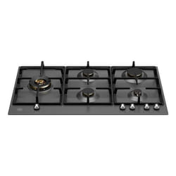 Bertazzoni P905LHERNE piano cottura Nero Da incasso 90 cm Gas 5 Fornello(i)