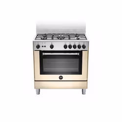 Bertazzoni La Germania Americana AMN855GCRV, Cucina, Crema, Acciaio inox, Pulsanti, Manopola, Nero, Frontale, Gas
