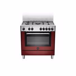 Bertazzoni La Germania Americana AMN855EVIV, Cucina, Bordeaux, Acciaio inox, Manopola, Nero, Frontale, Gas