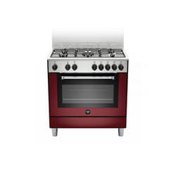 Bertazzoni La Germania Americana AMN855EVIV cucina Elettrico Gas Bordeaux, Acciaio inox