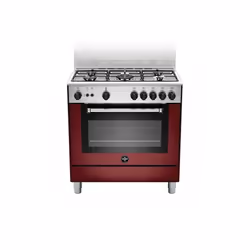Bertazzoni La Germania Americana AMN855GVIV, Cucina, Bordeaux, Acciaio inox, Pulsanti, Nero, Frontale, Gas