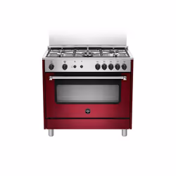 Bertazzoni La Germania Americana AMN965GVIV, Cucina, Rosso, Pulsanti, Manopola, Acciaio inox, Frontale, Gas