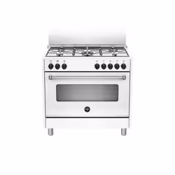 Bertazzoni La Germania Americana AMN965EBV, Cucina, Bianco, Manopola, Acciaio inox, Frontale, Gas