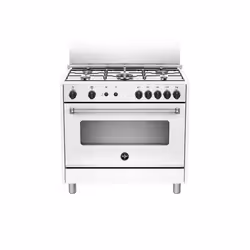 Bertazzoni La Germania Americana AMN965GBV, Cucina, Bianco, Pulsanti, Manopola, Acciaio inox, Frontale, Gas
