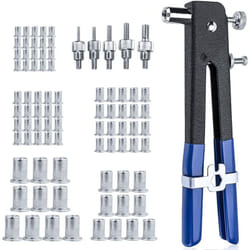 BS - Rivettatrice per Rivetti Filettati Kit 86pz Inserti Pinza Filetti M3 M4 M5 M6 M8