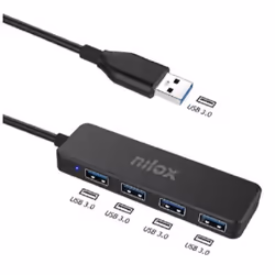 Nilox HUB USB 4 PORTE USB 3.0 0 Mbit/s - Vista aggiuntiva 2