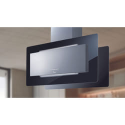 Baraldi - Cappa isola Trisia 90x43 cm. - Inox/Vetro nero – 800 m3/h